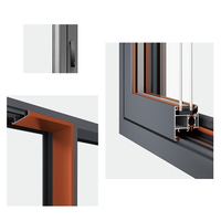 Ventana Abatible de Aleación de Aluminio Personalizada a Precio de Fábrica, Ventanas de Vidrio con Rotura de Puente Térmico de Ahorro Energético, Diseño Moderno para Baño
