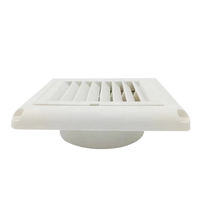 Grille de ventilation carrée moderne en plastique QIEXEIN avec moustiquaire pour conduit mural CVC, idéale pour usage extérieur et sous-sol