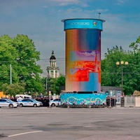 Écran LED d'affichage vidéo mural flexible circulaire incurvé en forme de cylindre rond intérieur/extérieur P3/P4/P5/P6/P8