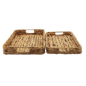 Vietrustic Rectangle Bamboo Water Hyacinth Serving <b>Tray</b> Custom Size Home & Commercial Use Handmade in Vietnam - Product Image 6