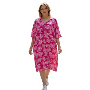 Ropa de Mujer al por Mayor, Elegante, con Estampado Abstracto, de Longitud Media, Cómoda para Uso Diario, Silueta Relajada, Colección Vacaciones - Product Image 1