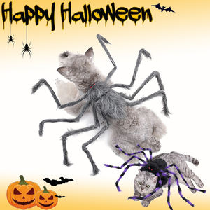 Venta al por mayor de abrigos y chaquetas de diseño de araña de dibujos animados de invierno de poliéster ecológico para mascotas disfraz de Halloween - Product Image 3