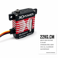 Servomoteur numérique sans noyau XQ-POWER XQ-S2221F 22KG pour avion, engrenages en acier inoxydable, aluminium CNC, étanche, 8.4V, OEM