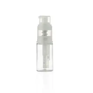 Bouteille vide en plastique de talc transparent 14ml 25ml Vaporisateur de poudre avec pompe pour cheveux