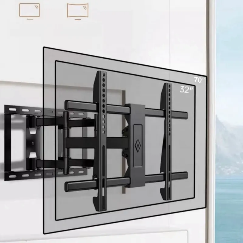 Flexibler klassischer vollbeweglicher 360-Grad-Rotations-Schwenk-LCD-TV Wandhalterung mit Arm für 32" - 70" Zoll