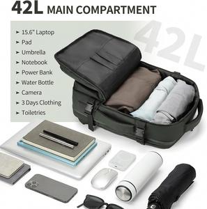 Sac à dos pour ordinateur portable imperméable, sac à dos d'affaires avec port USB, logo personnalisé pour les voyages quotidiens et le bureau - Product Image 4