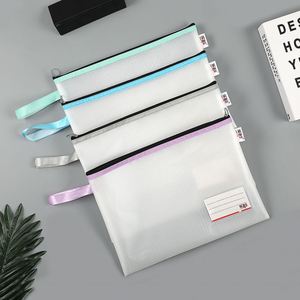 2024 New Custom EVA Waterproof Document Pouch Zipper <b>File</b> Bag Transparent A4 <b>File</b> <b>Folder</b> Document Bag School Office Supplies - Product Image 2