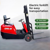 Nouveau chariot élévateur compact à trois points, tout électrique, pour entrepôt, avec batterie
