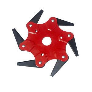 Tête de coupe rotative pour tondeuse à gazon, tête de coupe à six lames en alliage rouge, accessoire de désherbage et de taille avec tournevis - Product Image 5