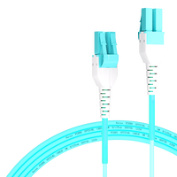 1m (3ft) Fiber Patch Cable2 Fibers LC UPC Duplex to LC UPC Duplex Multimode OM4 Riser OFNR2.0mm Tight-Buffered Aqua