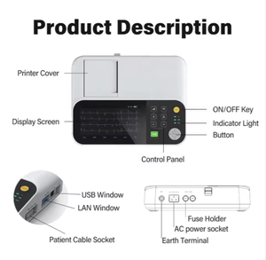Driekanaals Elektrocardiogramapparatuur Voor Veterinair Gebruik Draagbare Veterinaire <span class=keywords><strong>Ecg</strong></span>-Monitor Met Kleurendisplay - Product Image 4
