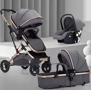 /重量轻3合1婴儿推车豪华高景观poussette多功能婴儿推车带汽车座椅