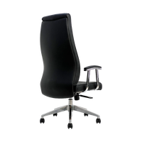 Chaise de bureau ergonomique en cuir à dossier haut