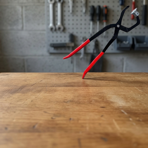 Pince à embout coudé à longue portée en acier au carbone, outil de pliage et de préhension de fil, avec poignée en plastique pour grillage et circlips - Product Image 5