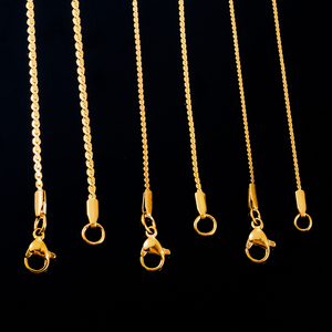 Cadena Delgada Básica de Acero Inoxidable de 0.8mm/1.1mm/1.5mm, Color Oro/Plata, Collar para Hombre y Mujer, Joyería de Moda, Regalo de Cumpleaños - Product Image 5