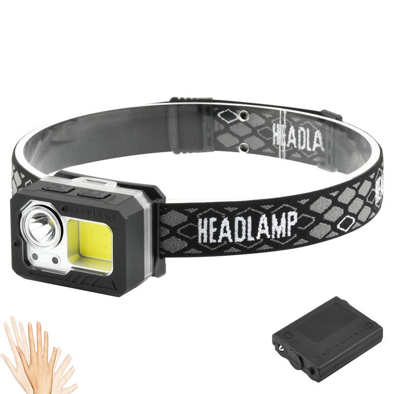 Lampe frontale miniature TD202 avec capteur et batterie