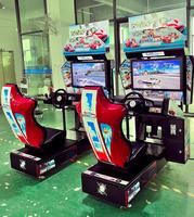 Simulateur de course automobile Outrun 32 pouces à monnayeur pour centre d'arcade