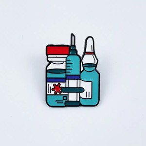 Monitor de Sinais Vitais de Equipamento Médico em Estilo <span class=keywords><strong>Cartoon</strong></span>, Crutches, Monitor de Pressão Arterial, Pins de Lapela de Esmalte - Product Image 3