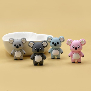 Koala <b>Silicone</b> Teething Toy <b>Beads</b> 3D Animal Shape For Babies 0-24 Months Anti Drop Chain Accessory - Product Image 2