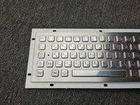 Clavier industriel métallique mécanique USB PS/2 filaire étanche avec 67 touches Braille, montable, doté d'un trackball ou d'un pavé tactile
