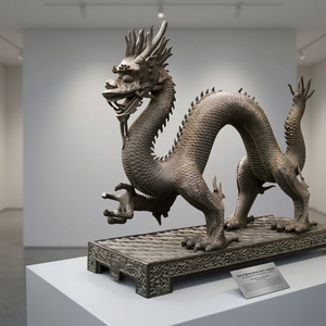 Scultura di Drago in Bronzo dal Design Cinese <span class=keywords><strong>Antico</strong></span>, Lunghezza 150cm, Statua Lucida in Fusione d'Alluminio Espositibile e Personalizzabile - Product Image 6