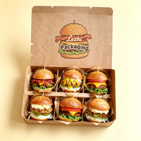 Boîte d'emballage pour poulet frit, hamburgers et frites, en papier ondulé de qualité alimentaire, avec logo personnalisé en usine