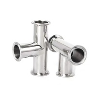 Collier de serrage sanitaire en acier inoxydable, 3 pouces 76mm Tee égal raccords de tuyauterie à 3 voies 304 316 TC Tee à trois pinces