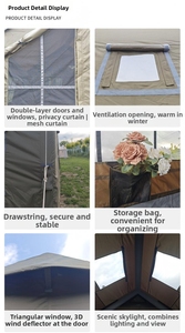 Tente de camping automatique gonflable <span class=keywords><strong>Tuki</strong></span> Super Large 17.2 quatre saisons pour l'extérieur, 3.6x4.8m, 3000mm+, technologie TC imperméable - Product Image 6