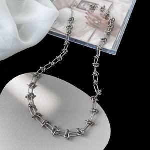 BJG0112S Ensemble de bracelet et collier en acier inoxydable plaqué or 18 carats Collier à maillons torsadés <span class=keywords><strong>Bijoux</strong></span> - Product Image 4