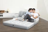 Canapé gonflable Bestway 75073 Multi-max avec pompe à air AC Sidewinder, mobilier gonflable, 1,88 m x 1,52 m x 64 cm, canapé moderne pour salon
