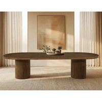Muebles de Calidad Superior, Mesa de Comedor Extensible de Madera Sólida de Nogal con Borde Natural, Personalizable en Tamaño, para Cocina o Restaurante