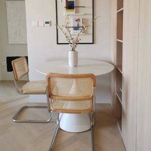 Zxm Industrial Antique Style Living Room Furniture <b>White</b> Metal <b>Round</b> Coffee <b>Table</b> Sofa Side Tea <b>Table</b> Set - Product Image 5