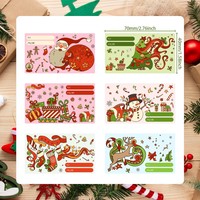 500 autocollants ronds personnalisés Joyeux Noël par rouleau, étiquettes décoratives autocollantes pour sceller les boîtes cadeaux