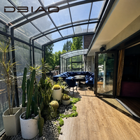 Véranda mobile en aluminium et verre pour jardin, patio, terrasse, villa, cour arrière, pièce extérieure, taille personnalisée