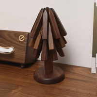 Sous-plats et dessous de verre classiques en bois de hêtre, écologiques, anti-brûlure, pour restaurant et maison, pour plats chauds, forme irrégulière, personnalisables