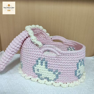 Cesta unisex para cambiar pañales con diseño de estrellas, <span class=keywords><strong>hecha</strong></span> <span class=keywords><strong>a</strong></span> <span class=keywords><strong>mano</strong></span>, de poliéster, color rosa, para el cuidado del bebé, cestas de almacenamiento para la cama - Product Image 4