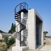 Heißer Verkauf: Gebrauchte Wendeltreppe, runde Wendeltreppe für den Außenbereich von Haus und Villa