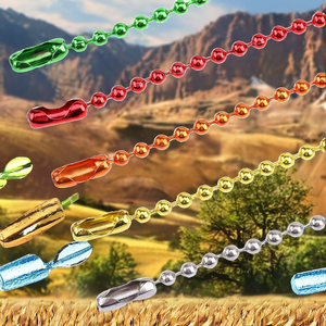 Chaîne en coton tressé écologique sans nickel en tailles 10/12/15 cm, colorée pour étiquettes suspendues sur vêtements, sacs, chaussures - Product Image 2