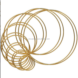 Anneaux en métal dorés et argentés en gros, anneaux floraux en laiton, anneaux fins en macramé, anneaux en métal pour <span class=keywords><strong>bricolage</strong></span>, couronne en métal, anneaux pour l'artisanat - Product Image 4