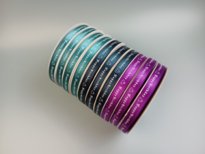 ริบบิ้นแพ็คของขวัญสีรุ้งเป็นมิตรกับสิ่งแวดล้อมพร้อมพิมพ์โลโก้ส่วนตัวผ้าโพลีเอสเตอร์สำหรับวันวาเลนไทน์ - Product Image 5