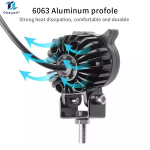 Faro LED per Moto Bicolore Design a <span class=keywords><strong>Gufo</strong></span> 4 Modalità Luci Ausiliarie Fendinebbia per Moto e Scooter Luci di Marcia - Product Image 5