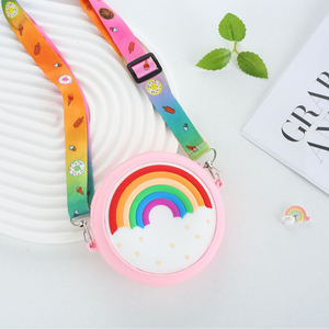 Porte-monnaie en silicone en forme de beignet 3D mignon, sucette arc-en-ciel, sac à clés pour téléphone, cadeau promotionnel pour enfants, <span class=keywords><strong>portefeuille</strong></span> - Product Image 3