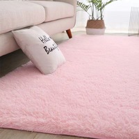 Alfombra Peluda y Suave para Dormitorio, Alfombra de Color Sólido, Alfombra de Peluche para Sala de Estar