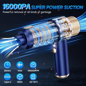 Aspiradora de Mano para Auto de 120w de Alta Potencia, Húmeda y Seca, 6500Pa, con Luz LED y Múltiples Boquillas para Auto, Hogar y Oficina - Product Image 3