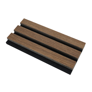 Paneles de <span class=keywords><strong>pared</strong></span> de madera de listón acústico de roble nogal Natural personalizados, decoración de oficina, aislamiento acústico de madera - Product Image 1