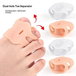 Séparateurs d'orteils à 2 trous, écarteurs, espaceurs, redresseurs pour corriger les orteils pour hommes et femmes, correcteur <span class=keywords><strong>de</strong></span> bunions, fasciite plantaire - Product Image 3