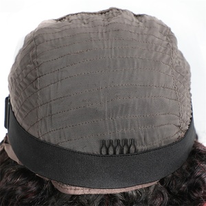 Parrucca Bob in Capelli Umani Ricci Crespi Sfumati Rosso-Rame per Donne di Colore, Lunghezza Corta o Lunga, Completamente Realizzata a Macchina, Senza Colla, Base in Pizzo - Product Image 6