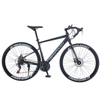 Vélo de route bleu marine 21 vitesses 700c avec frein à disque vélo sur voiture vélo Bicicleta cadre en aluminium léger pour adulte