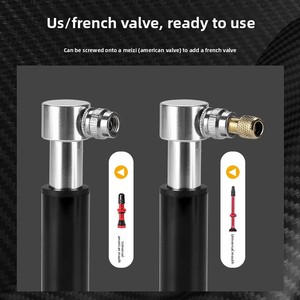 Mini-<span class=keywords><strong>pompe</strong></span> manuelle en alliage d'aluminium pour vélos de montagne et de route, portable, compatible avec les valves Schrader/Presta, 120 PSI, compatible avec les ballons de basket - Product Image 5