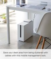 Organisateur de câbles roulant pour la maison, protection contre les surtensions, rangement pour bureau ou chambre, en acier, taille unique, blanc